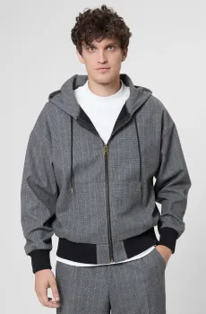 Мужская серая куртка в клетку Серый 46 HUGO 50544678;030