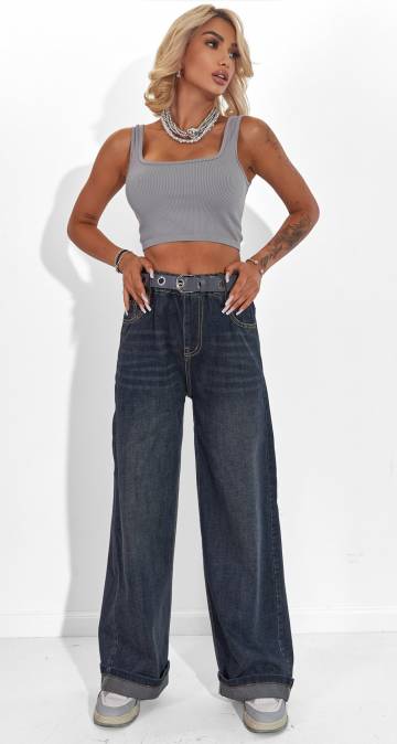 Брюки Lemanta Джинси жіночі широкі 46 (F108)