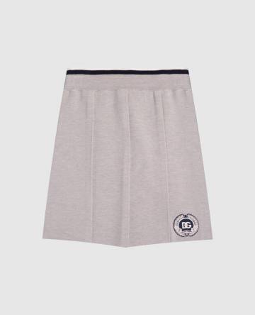Детская серая юбка из шерсти с логотипом