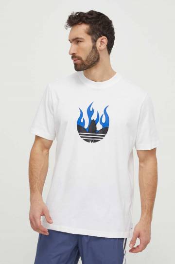 Хлопковая футболка adidas Originals мужская цвет белый с принтом IS2944 Хлопковая футболка adidas Originals мужская цвет белый с принтом IS2944