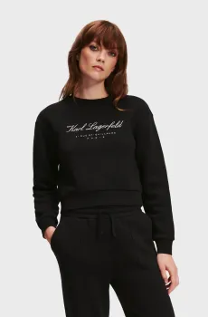 Женский черный свитшот Черный XXL Karl Lagerfeld 240W2169