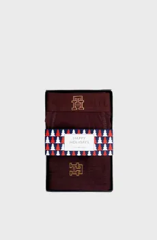 Мужской комплект белья (боксеры, носки) TRUNK & SOCK SET Бордовый XL Tommy Hilfiger UM0UM03040