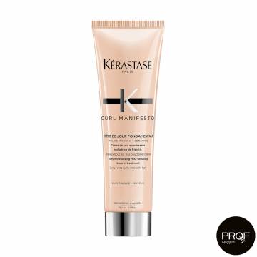 Увлажняющий ежедневный крем Kerastase Curl Manifesto Creme de Jour Fondamentale для контроля завитков вьющихся волос, 150 мл Увлажняющий ежедневный крем Kerastase Curl Manifesto Creme de Jour Fondamentale для контроля завитков вьющихся волос, 150 мл
