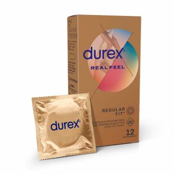 Презервативы из синтетического латекса с силиконовой смазкой DUREX Real Feel (натуральные ощущения), 12 шт. (безлатексные) Презервативы из синтетического латекса с силиконовой смазкой DUREX Real Feel (натуральные ощущения), 12 шт. (безлатексные)