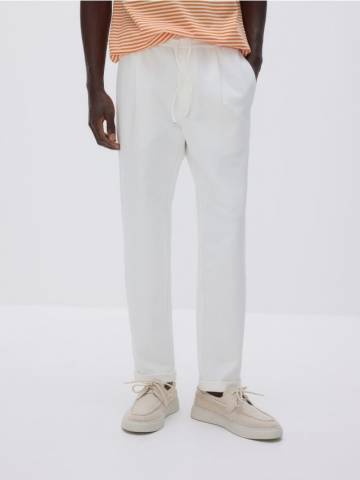 Reserved - Джогери з зав’язкою на талії - кремовий - 6448L-01X