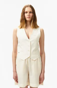 Женская белая желетка Белый 34 Lacoste QF051970V