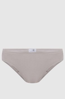 Серые трусики-слепы с нашивкой эмблемы