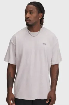 Мужская пудровая футболка UA M HW OS LOGO WASH SS Розовый L Under Armour 1389147-009