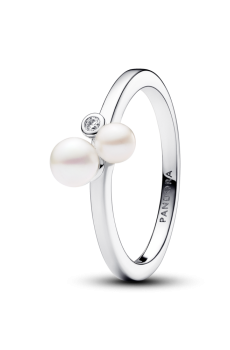Каблучка з дуетом перлин