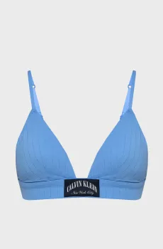 Женский голубой бюстгальтер LIGHTLY LINED TRIANGLE Голубой M Calvin Klein LV00QF8886