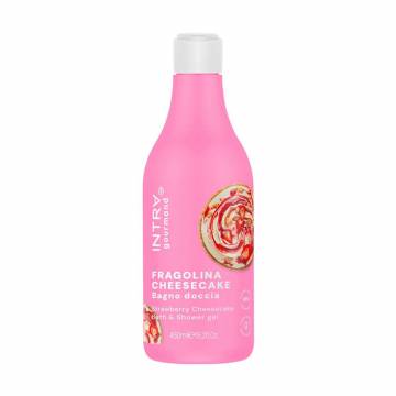 Гель-крем для душа и ванны Intra Strawberry Cheesecake Bath & Shower Gel с ферментированным овсом, 450 мл