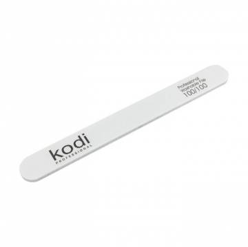 Пилка для ногтей Kodi Professional 100/100 грит прямая, белая, 178*19*4 мм Пилка для ногтей Kodi Professional 100/100 грит прямая, белая, 178*19*4 мм