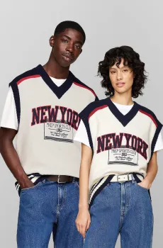 Белый жилет TJCU KNITTED CRICKET VEST (унисекс) Белый XS Tommy Jeans DM0DM19283