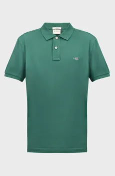 Мужское зеленое поло SLIM SHIELD SS PIQUE POLO Зеленый XL Gant 2220