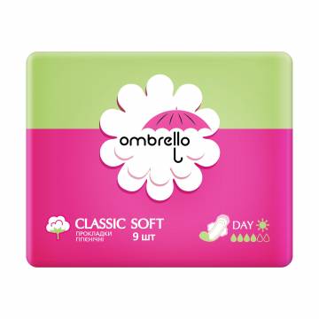 Прокладки для критических дней Ombrello Classic Soft Day, 9 шт Прокладки для критических дней Ombrello Classic Soft Day, 9 шт