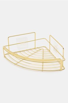 Металева полиця для ванної кімнати - золотий