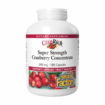 Концентрат клюквы Natural Factors CranRich Super Strength Cranberry Concentrate 500 мг, 180 капсул Концентрат клюквы Natural Factors CranRich Super Strength Cranberry Concentrate 500 мг, 180 капсул