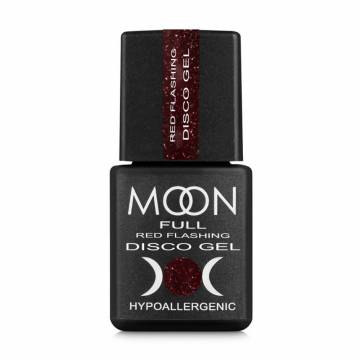 Светоотражающий гель-лак для ногтей Moon Full Red Flashing Disko Gel RF09, 8 мл Светоотражающий гель-лак для ногтей Moon Full Red Flashing Disko Gel RF09, 8 мл