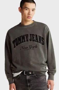 Мужской темно-серый свитшот TJM RLX VINTAGE VARSITY CREW Серый M Tommy Jeans DM0DM20262