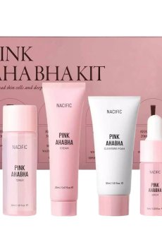Набор для лица Nacific Pink AHABHA Kit (пенка, 30 мл + сыворотка, 10 мл + крем, 20 мл + тонер, 30 мл)