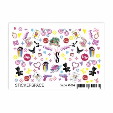 Наклейки для дизайна ногтей StickersSpace Sliders Color (0004) Наклейки для дизайна ногтей StickersSpace Sliders Color (0004)