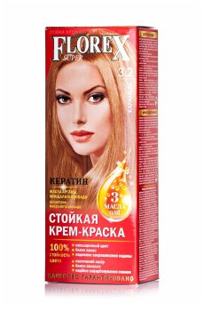 Стойкая крем-краска для волос Florex Super 3.2 Карамель, 100 мл