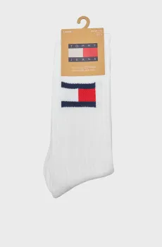 Белые носки (2 пары) TH UNI TJ SOCK 2P FLAG Белый 35-38 Tommy Hilfiger 701228222