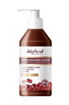 Бальзам-кондиционер для волос BioFresh Via Natural Pomegranate & Rose Hair Conditioner Protection & Care, 250 мл