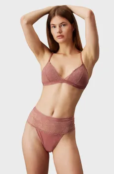Женский розовый бюстгальтер LIGHTLY LINED TRIANGLE Розовый XS Calvin Klein 000QF7974E