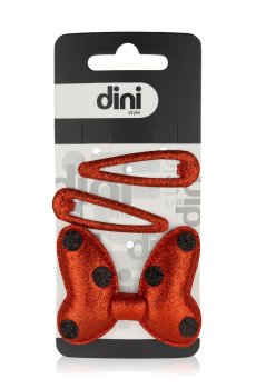 Набор заколок для волос Dini Hand Made Бабочка красная, 3 шт (d-603)