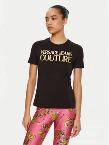 Versace Jeans Couture Футболка 78HAHT01 Чорний Regular Fit Versace Jeans Couture Футболка 78HAHT01 Чорний Regular Fit
