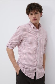 Reserved - Рубашка regular fit в полоску - червоний - 550HT-33P