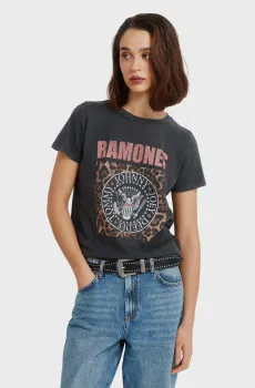 Женская серая футболка Ramones Серый S SPRINGFIELD 1383277