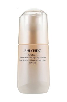 Защитная дневная эмульсия для лица Shiseido Benefiance Wrinkle Smoothing Day Emulsion SPF 20 против старения кожи, 75 мл