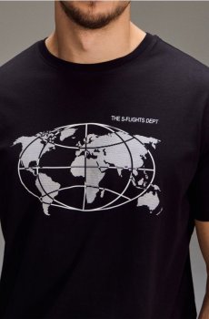 Бавовняна футболка з коротким рукавом - чорний