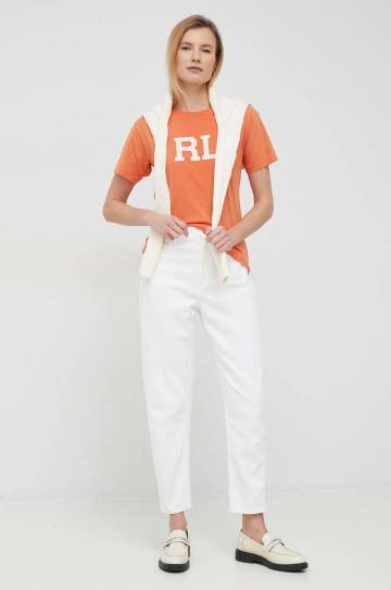 Хлопковый свитер Polo Ralph Lauren цвет бежевый лёгкий Хлопковый свитер Polo Ralph Lauren цвет бежевый лёгкий