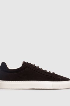 Коричневые замшевые кеды с логотипом