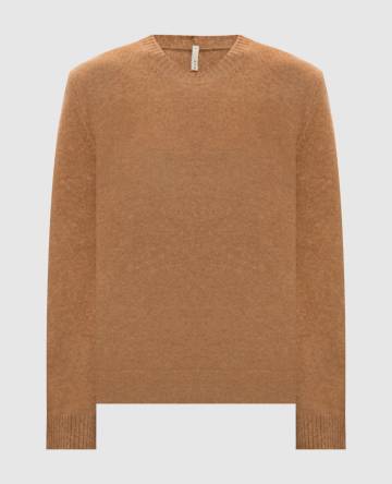 Коричневый свитер с шерстью верблюда и шелком Коричневый свитер с шерстью верблюда и шелком