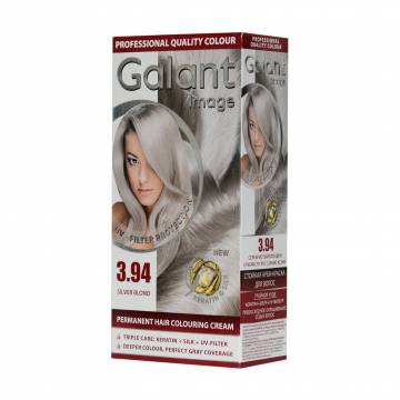 Крем-краска для волос Galant Image Permanent Hair Colouring Cream 3.94 Серебристый блондин, 115 мл Крем-краска для волос Galant Image Permanent Hair Colouring Cream 3.94 Серебристый блондин, 115 мл