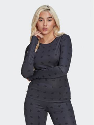 adidas Блузка Allover Print HL9137 Чорний Slim Fit adidas Блузка Allover Print HL9137 Чорний Slim Fit