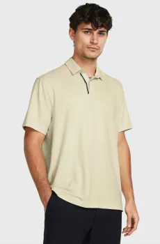Мужское бежевое поло UA Tour Tips Polo Бежевый S Under Armour 1385128-273