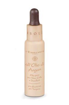 Уценка! Масло для лица, шеи и декольте LErbolario allOlio di Argan на основе масла аргании, 28 мл