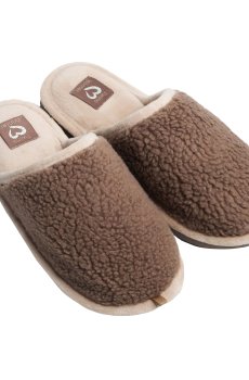 Женские домашние тапочки Twins HS-OZ Yeti коричневые, размер 38-39 (25 см)