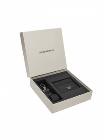 Emporio Armani Набір чохол на картки і брелок Y4R606 Y138E 81072 Чорний Emporio Armani Набір чохол на картки і брелок Y4R606 Y138E 81072 Чорний