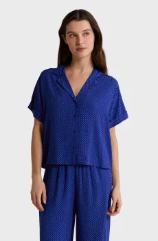 Женская синяя рубашка в горошек AYMERIK Синий L Etam 6557966