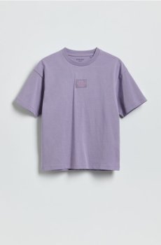 Reserved - Бавовняна футболка з нашивкою - пурпуровий - 939HR-44X