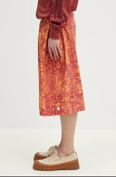 Хлопковые шорты Marcelo Burlon Aop Mech Pajama Shorts Orange Burgundy