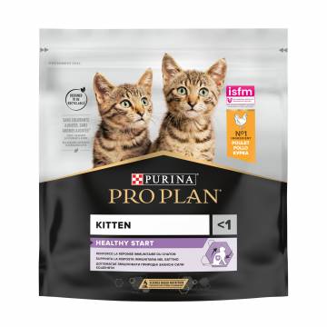 Сухой корм для котят до 1 года Pro Plan Kitten <1 Healthy Start с курицей, 400 г Сухой корм для котят до 1 года Pro Plan Kitten <1 Healthy Start с курицей, 400 г
