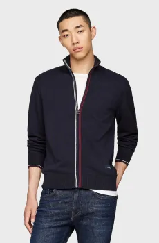 Мужской темно-синий кардиган RWB TIPPED  COTTON ZIP THROUGH Синий S Tommy Hilfiger MW0MW35855