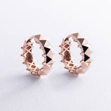 Серьги - кольца в красном золоте с08482 Серьги - кольца в красном золоте с08482
